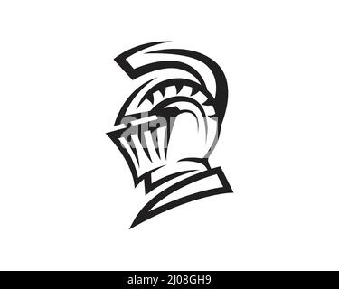 Illustration de la silhouette de Chevalier Helmet Illustration de Vecteur