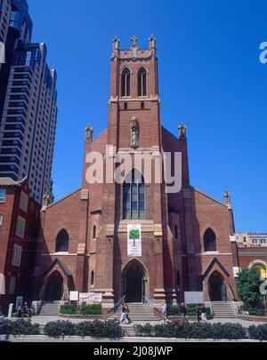 EXTÉRIEUR - FACHADA. LIEU: IGLESIA DE SAN PATRICIO. SAN FRANCISCO-CALIFORNIE. Banque D'Images