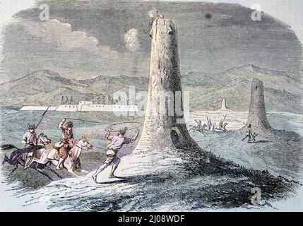 Persécution des Perses par les Turkomans, images de l'époque de 1855 / Verfolgung der Perser durch die Turkmenten, Bilder aus der Zeit von 1855, historisch, C:CC5historical, Digital amélioration de la reproduction d'un original du 19th siècle / digitale Reproduktion einer Originalvoraus lage dem 19. Jahrhundert, Originaldatum nicht bekannt Banque D'Images
