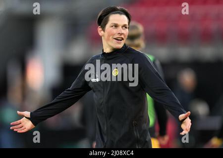 Alkmaar, pays-Bas. 17th mars 2022. ALKMAAR, PAYS-BAS - MARS 17: Sondre Brunstad FET de FK Bodo Glimt pendant la Ligue de la Conférence de l'UEFA - Round de 16 match entre AZ Alkmaar et FK Bodo Glimt à AFAS Stadion le 17 mars 2022 à Alkmaar, pays-Bas (photo de Patrick Goosen/Orange Pictures) Credit: Orange pics BV/Alay Live News Banque D'Images