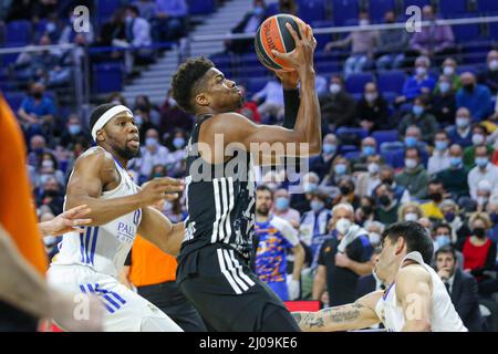 Madrid, Espagne. 17th mars 2022. 17th mars 2022; Centre Wizink; Madrid, Espagne; Turkish Airlines EuroLeague Basketball; Espagne, Real Madrid vs LDLC Asvel Villeurbanne; Kostas Antetokounmpo (asvel) 900/Corson Press Credit: CORSON PRESS/Alay Live News Banque D'Images