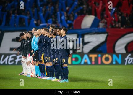 Lyon, France. 17th mars 2022. Au cours de l'UEFA Europa League, Round of 16, match de football à 2nd jambes entre l'Olympique Lyonnais (Lyon) et le FC Porto le 17 mars 2022 au stade Groupama à Decines-Charpieu près de Lyon, France crédit: Live Media Publishing Group/Alay Live News Banque D'Images