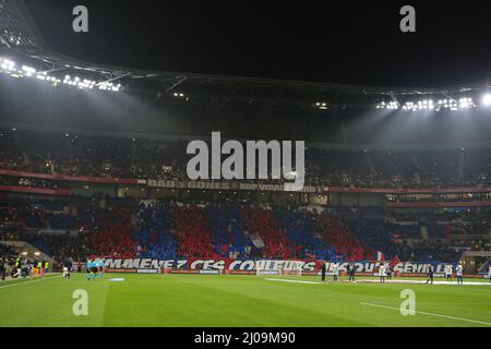 Lyon, France. 17th mars 2022. Au cours de l'UEFA Europa League, Round of 16, match de football à 2nd jambes entre l'Olympique Lyonnais (Lyon) et le FC Porto le 17 mars 2022 au stade Groupama à Decines-Charpieu près de Lyon, France crédit: Live Media Publishing Group/Alay Live News Banque D'Images