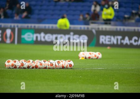 Lyon, France. 17th mars 2022. Au cours de la Ligue UEFA Europa, Round of 16, match de football de 2nd jambes entre l'Olympique Lyonnais (Lyon) et le FC Porto le 17 mars 2022 au stade Groupama de Decines-Charpieu près de Lyon, France crédit: Agence de photo indépendante/Alamy Live News Banque D'Images