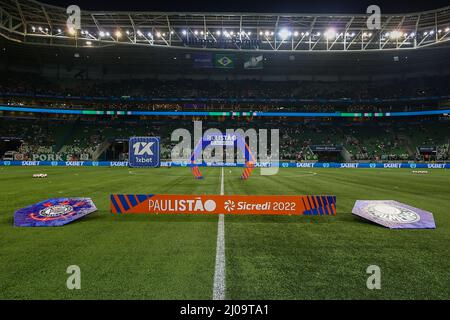 Sao Paulo, Brésil. 17th mars 2022. SP - Sao Paulo - 03/17/2022 - PAULISTA 2022, PALMEIRAS X CORINTHIENS - vue générale de l'Arena Allianz Parque stade pour le match entre Palmeiras et Corinthiens pour le championnat Paulista 2022. Photo: Marcello Zambrana/AGIF/Sipa USA crédit: SIPA USA/Alay Live News Banque D'Images