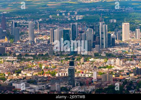 Vue aérienne de Francfort, Allemagne Banque D'Images