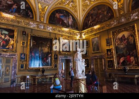 Intérieur du Palazzo Pitti (Palais Pitti), Florence, région Toscane, Italie Banque D'Images