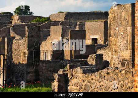 Ruines de Pompéi, site classé au patrimoine mondial de l'UNESCO, province de Naples, région de Campanie, Italie Banque D'Images