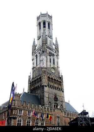 Le Beffroi de Bruges, Belgique. Banque D'Images