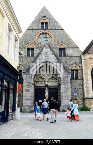 Entrée de l'ancien bâtiment de l'hôpital Saint-Jean à Bruges, Belgique Banque D'Images