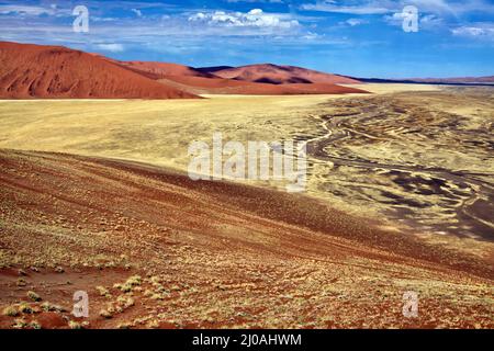Vue depuis la une 45 près de sossusvlei & sesriem namibie Banque D'Images