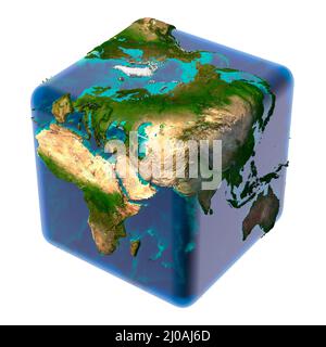 M3 avec Terre océan translucide Banque D'Images