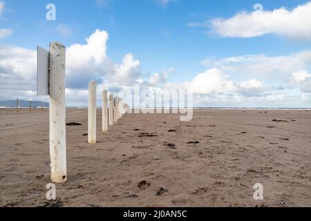 C'est Downhill Beach en Irlande du Nord. Banque D'Images