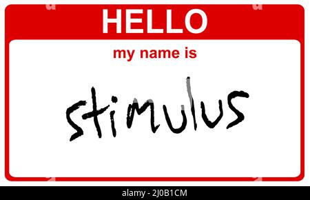 Nommez Stimulus Banque D'Images