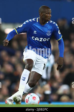 Liverpool, Royaume-Uni. 17th mars 2022. Abdoulaye Doucours d'Everton pendant le match de la Premier League à Goodison Park, Liverpool. Crédit photo à lire: Darren Staples / Sportimage crédit: Sportimage / Alay Live News Banque D'Images
