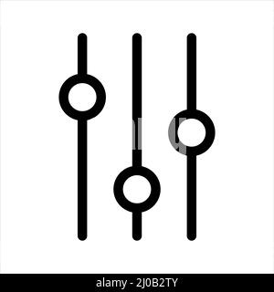 Icône de réglage de la ligne de musique. Illustration vectorielle Illustration de Vecteur