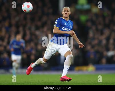 Liverpool, Royaume-Uni. 17th mars 2022. Richarlison d'Everton pendant le match de la Premier League à Goodison Park, Liverpool. Crédit photo à lire: Darren Staples / Sportimage crédit: Sportimage / Alay Live News Banque D'Images