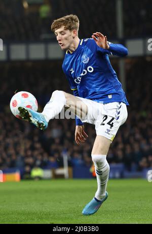 Liverpool, Royaume-Uni. 17th mars 2022. Anthony Gordon d'Everton pendant le match de la Premier League à Goodison Park, Liverpool. Crédit photo à lire: Darren Staples / Sportimage crédit: Sportimage / Alay Live News Banque D'Images