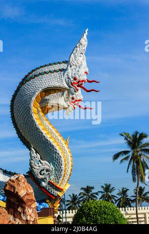 Naga au temple thaïlandais Banque D'Images