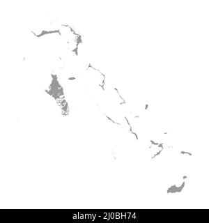 Silhouette de carte de pays vectorielle des Bahamas Illustration de Vecteur