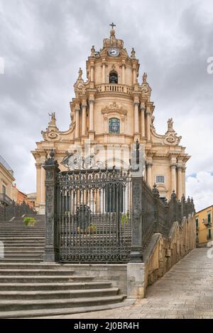 Duomo di San Giorgio, église Saint-Georges à Ragusa, Sicile Italie Banque D'Images