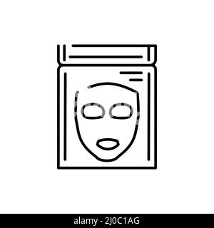 Icône de ligne de couleur de masque de visage alginate. Pictogramme pour page Web Illustration de Vecteur