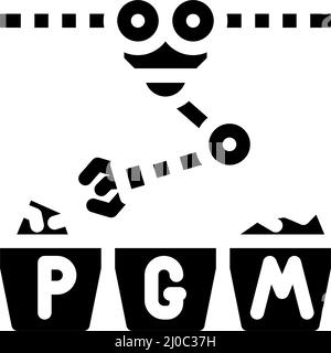 robotic waste sorting glyph icon vector illustration Illustration de Vecteur