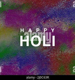 Joyeux Holi. Joyeux accueil de bannière et de couverture Holi. Holi festival fond. Holi poster Design. Banque D'Images