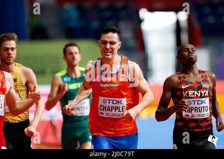 Belgrade, Serbie. 18th mars 2022. BELGRADE, SERBIE - MARS 18: Samuel Chapple des pays-Bas pendant les Championnats du monde d'athlétisme en salle à l'arène de Belgrade le 18 mars 2022 à Belgrade, Serbie (photo par Nikola Krstic/Orange Pictures) Atlétiekunie crédit: Orange pics BV/Alay Live News Banque D'Images