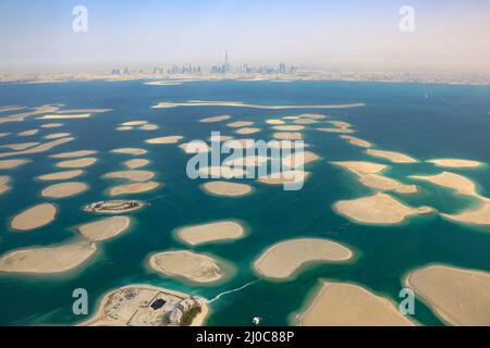 Dubaï le monde île îles Allemagne Autriche panorama vue aérienne photo aérienne Banque D'Images