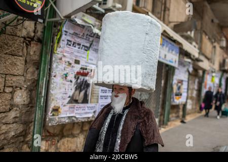 Chapeau Traditionnel Juif Orthodoxe Shtreimel En Fourrure – Modèle Hassidique Authentique Vintage
