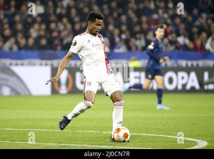 Lyon, France. 17th mars 2022. Thiago Mendes de Lyon lors de l'UEFA Europa League, Round de 16, match de football à 2nd jambes entre l'Olympique Lyonnais (Lyon, OL) et le FC Porto le 17 mars 2022 au stade Groupama de Decines-Charpieu près de Lyon, France - photo: Jean Catuffe/DPPI/LiveMedia crédit: Independent photo Agency/Alay Live News Banque D'Images