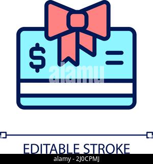 Cartes cadeau pixel Perfect RGB couleur icône Illustration de Vecteur
