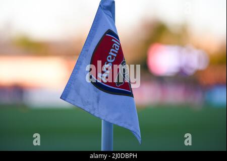 Londres, Royaume-Uni. 18th mars 2022. Vue générale à l'intérieur du stade avant le match de football Vitality Womens FA Cup Quarter final entre Arsenal et Coventry United au stade Meadow Park. Borehamwood, Angleterre. Kevin Hodgson /SPP crédit: SPP Sport Press photo. /Alamy Live News Banque D'Images