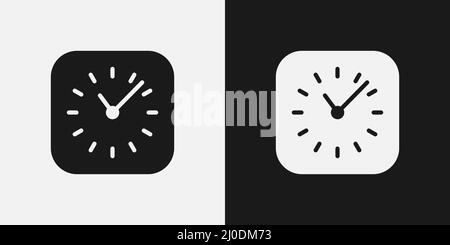 Icône de forme de base du vecteur d'horloge Illustration de Vecteur