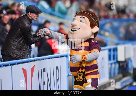 Huddersfield, Angleterre - 12th mars 2022 - mascotte Huddersfield Giants. Rugby League Betfred Super League Round 5 Huddersfield Giants vs Castleford Tigers au stade John Smith, Huddersfield, Royaume-Uni Dean Williams Banque D'Images