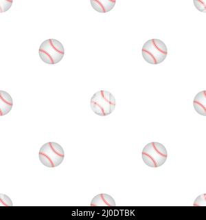 Motif sans couture avec balles de baseball. Motif de base-ball sur fond blanc. Illustration de Vecteur