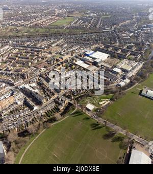 King George's Park, Wandsworth en direction d'Earlsfield Banque D'Images