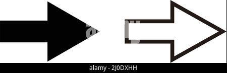 Ensemble d'icônes de silhouette de flèche. Vecteur modifiable. Illustration de Vecteur