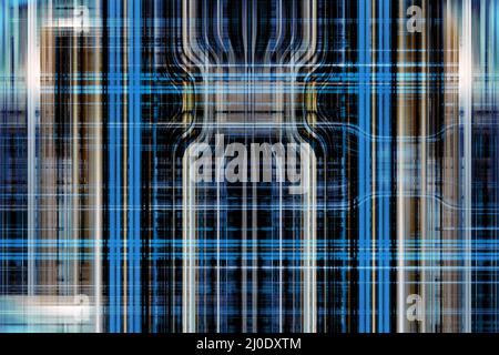 La lumière bleue s'allume sur la grille Banque D'Images