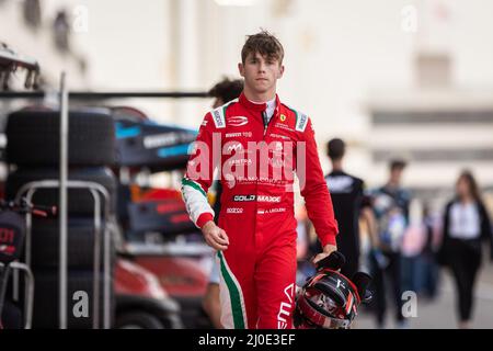 Sakhir, Bahreïn. 18th mars 2022. LECLERC Arthur (mco), Prema Racing, Dallara F3, portrait de la ronde 1st du Championnat de Formule 2 de la FIA 2022 du 18 au 20 mars 2022 sur le circuit international de Bahreïn, à Sakhir, Bahreïn - photo: Sebastian Rozendaal/DPPI/LiveMedia crédit: Independent photo Agency/Alay Live News Banque D'Images