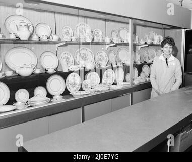 Premier coup d'œil au nouveau magasin Tesco, Angleterre, samedi 20th octobre 1979. (Emplacement à confirmer) Banque D'Images