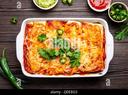 Enchiladas mexicaines traditionnelles Banque D'Images