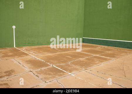 Détail des marques dans une cour de fronton, ballon basque, Espagne Banque D'Images