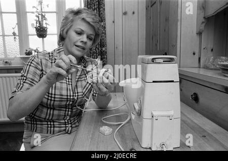 Judith Chalmers fait du bricolage. Mai 1979. Banque D'Images