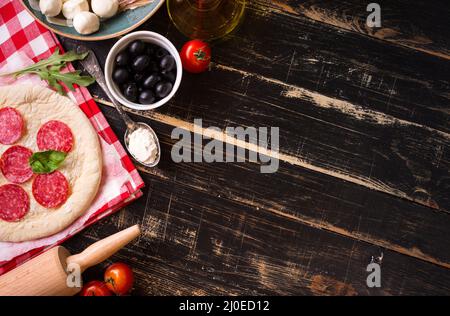 Fond Pizza Banque D'Images