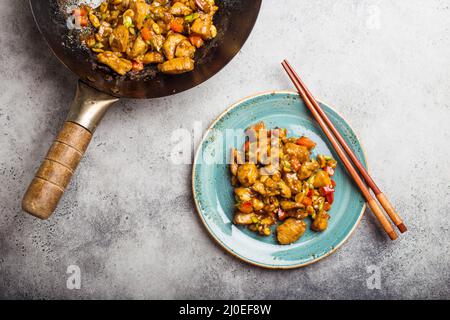 Poulet Kung Pao Banque D'Images
