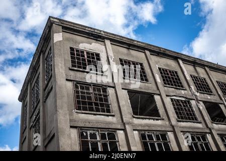 La récession a fait dérailler l'usine Banque D'Images