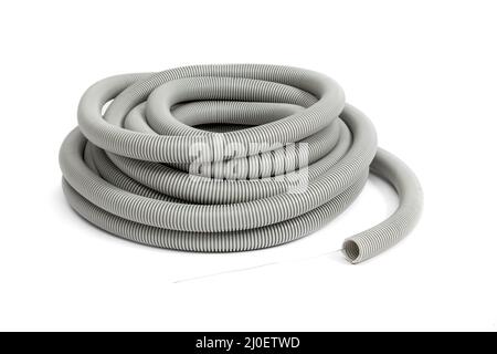 Tuyaux en plastique sur un arrière-plan isolé Banque D'Images