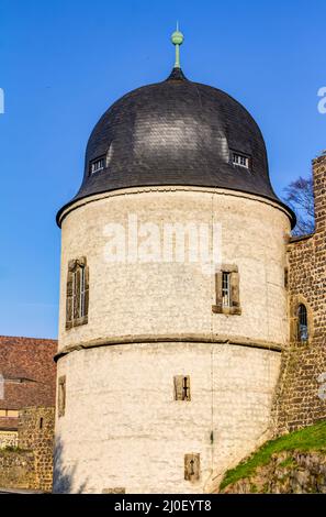 Château de Stolpen dans le quartier de la Suisse saxonne près de Dresde en Saxe, Allemagne Banque D'Images